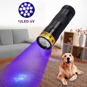 21LED violet flashlight LED violet UV UV Flashlight counterfeit flashlight (Option: Black-12LED)