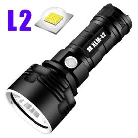 Strong Flashlight Focusing Led Flash Light Rechargeable Super Bright LED Outdoor Xenon Lamp (Option: L2-No Battery)