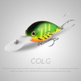 Bionic Plastic Lure 65mm Diving Lure (Option: G)