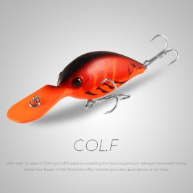 Bionic Plastic Lure 65mm Diving Lure (Option: F)