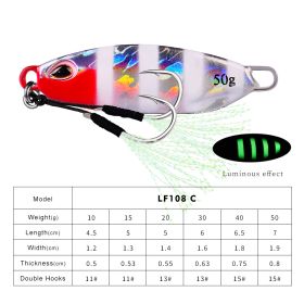 Long Throw Submerged Metal Decoy Fishing Gear (Option: Color C-10G)